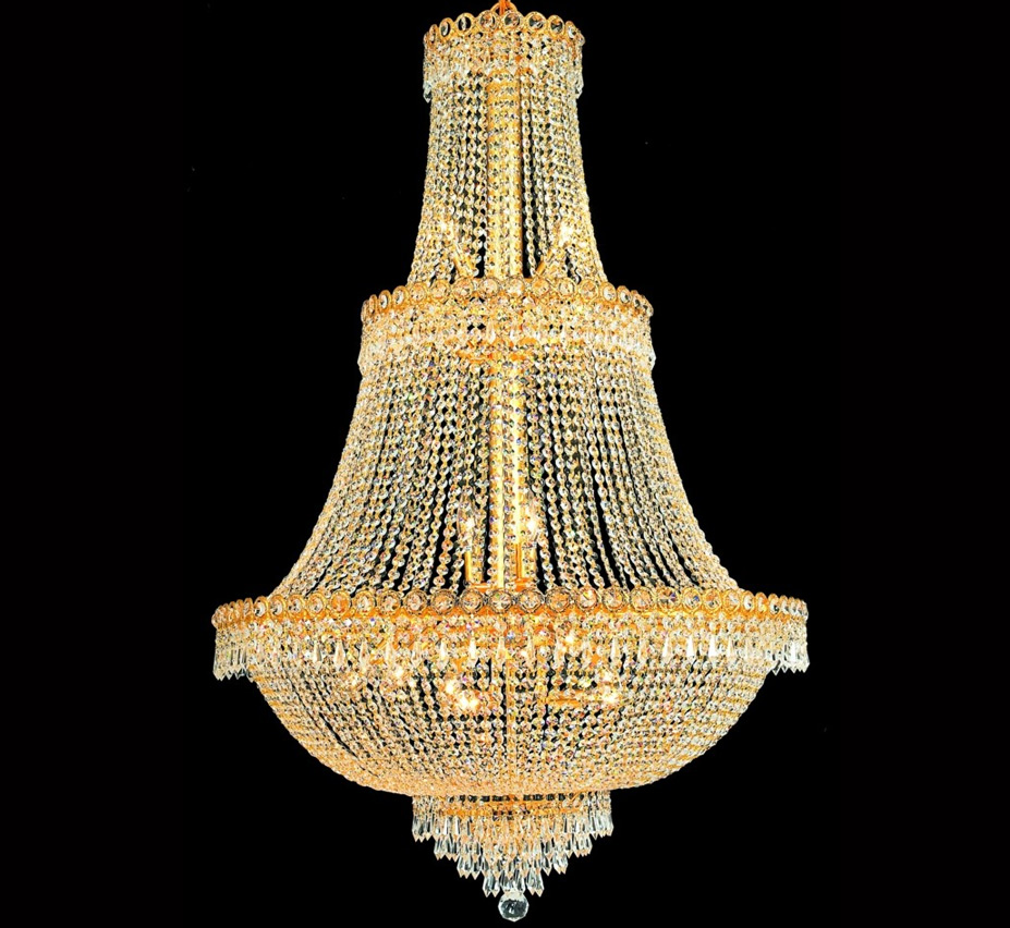 17-light 80cm gold crystal chandelier 