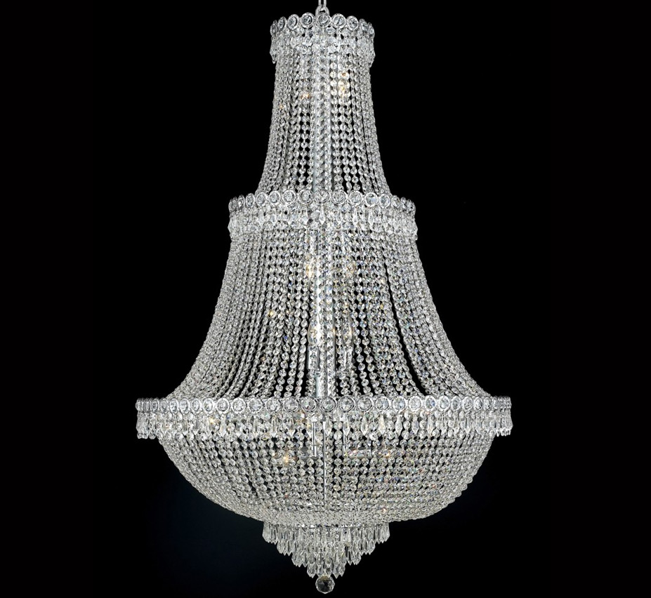 17-light 80cm silver crystal chandelier  