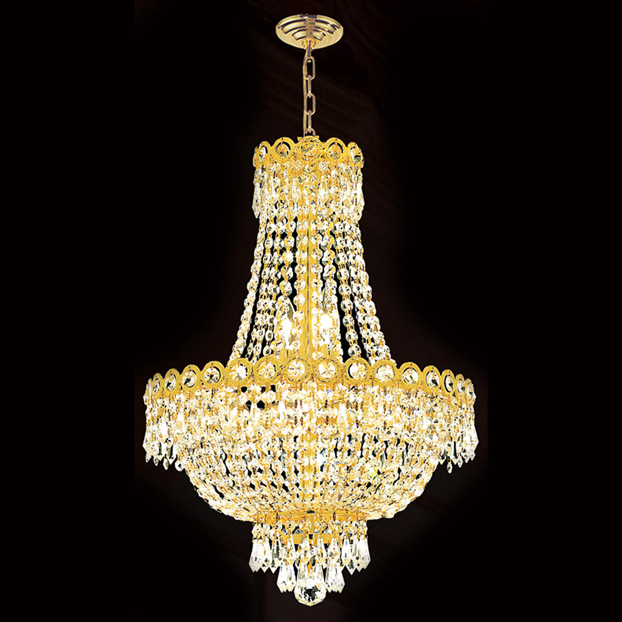 8-light 40cm gold crystal chandelier 