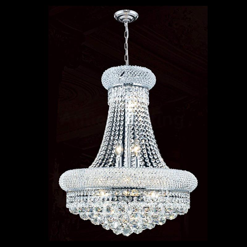14-light 50cm bagel empire chrome crystal chandelier 