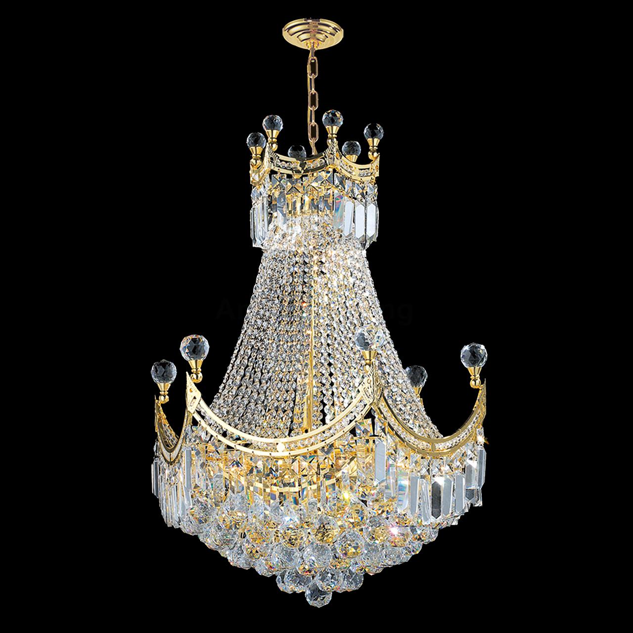 50cm  Crown empire gold crystal chandelier 