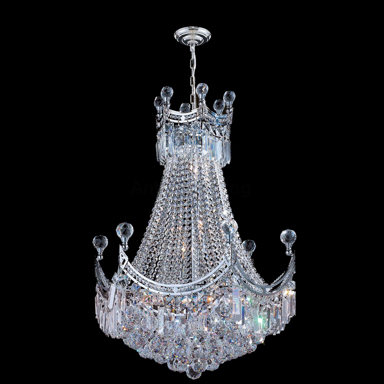 50cm  Crown empire chrome crystal chandelier 