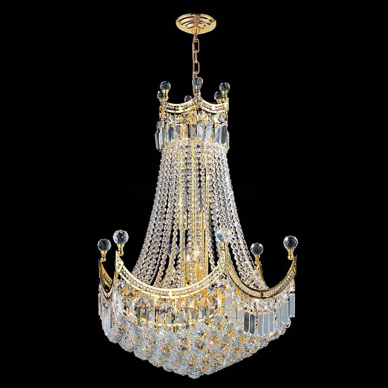 60cm  Crown empire gold crystal chandelier 