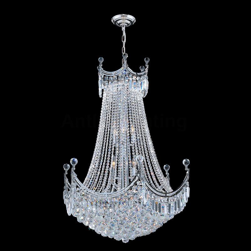 76cm  Crown empire chrome crystal chandelier  