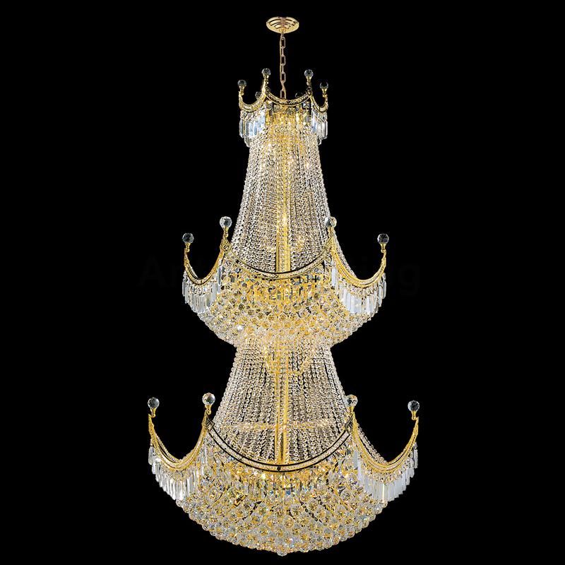 90cm Crown empire gold crystal chandelier