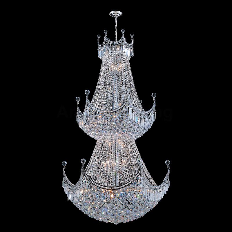 90cm Crown empire chrome crystal chandelier