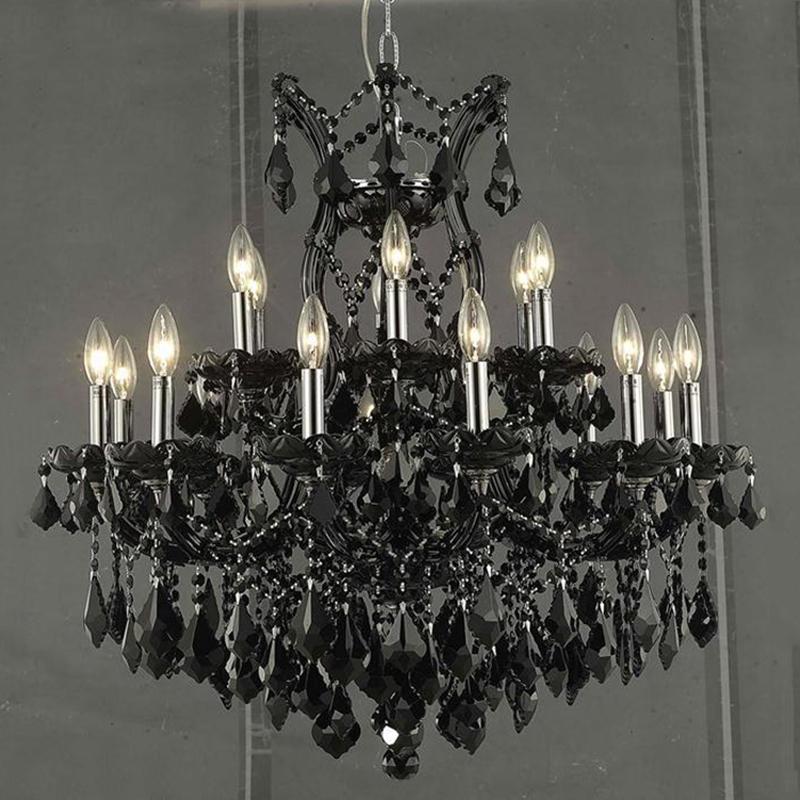 19-light Black Maria Theresa classic chandelier